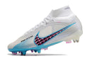 Chuteira Nike Mercurial Superfly IX Elite SG Campo - Azul e Branco